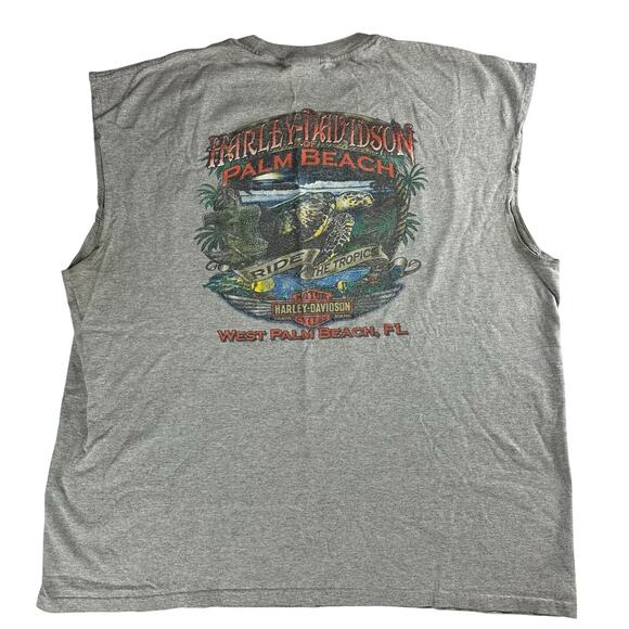 Harley Davidson West Palm Beach Florida T Shirt Turtle Ride The Tropics - Picture 1 of 8